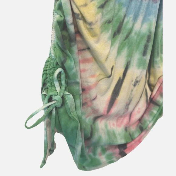 NEW PINK by Victoria Secret Rushed Side Tie-Dye Women's Large Mini Casual Dress - Picture 3 of 4